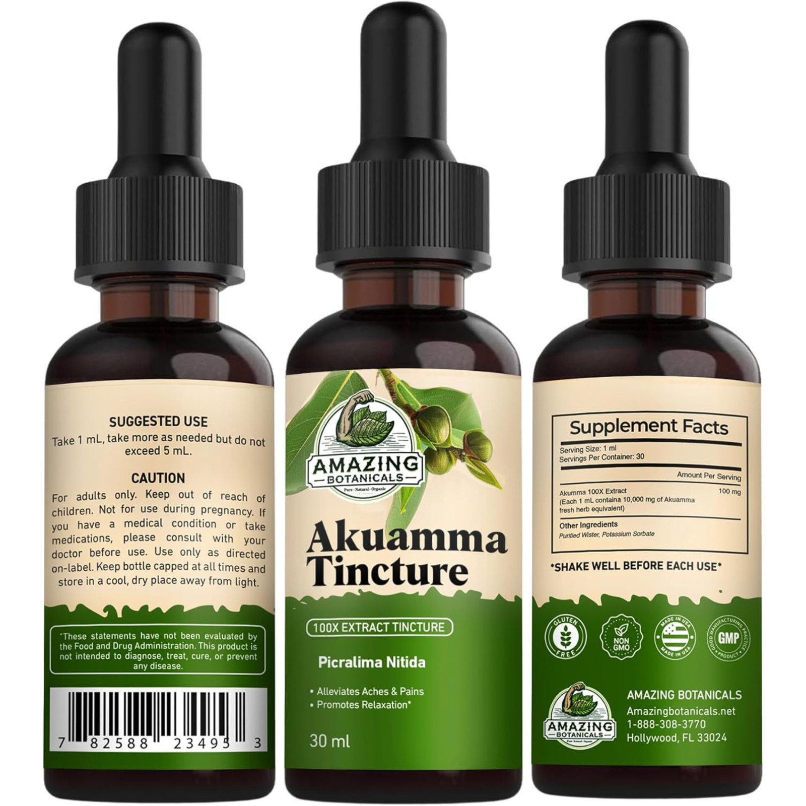 Amazing Botanicals Akuamma 100X Extract Tincture 300,000 mg
