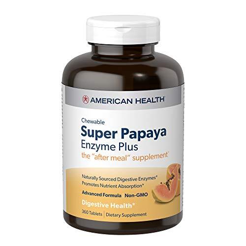 American Health Super Papaya Enzyme Plus 360 Chew Tablets