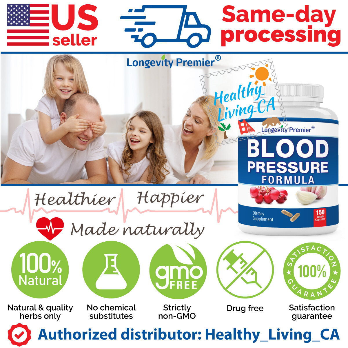 [Value bundle] Longevity Blood Pressure Formula 150 Capsules 3 bottles