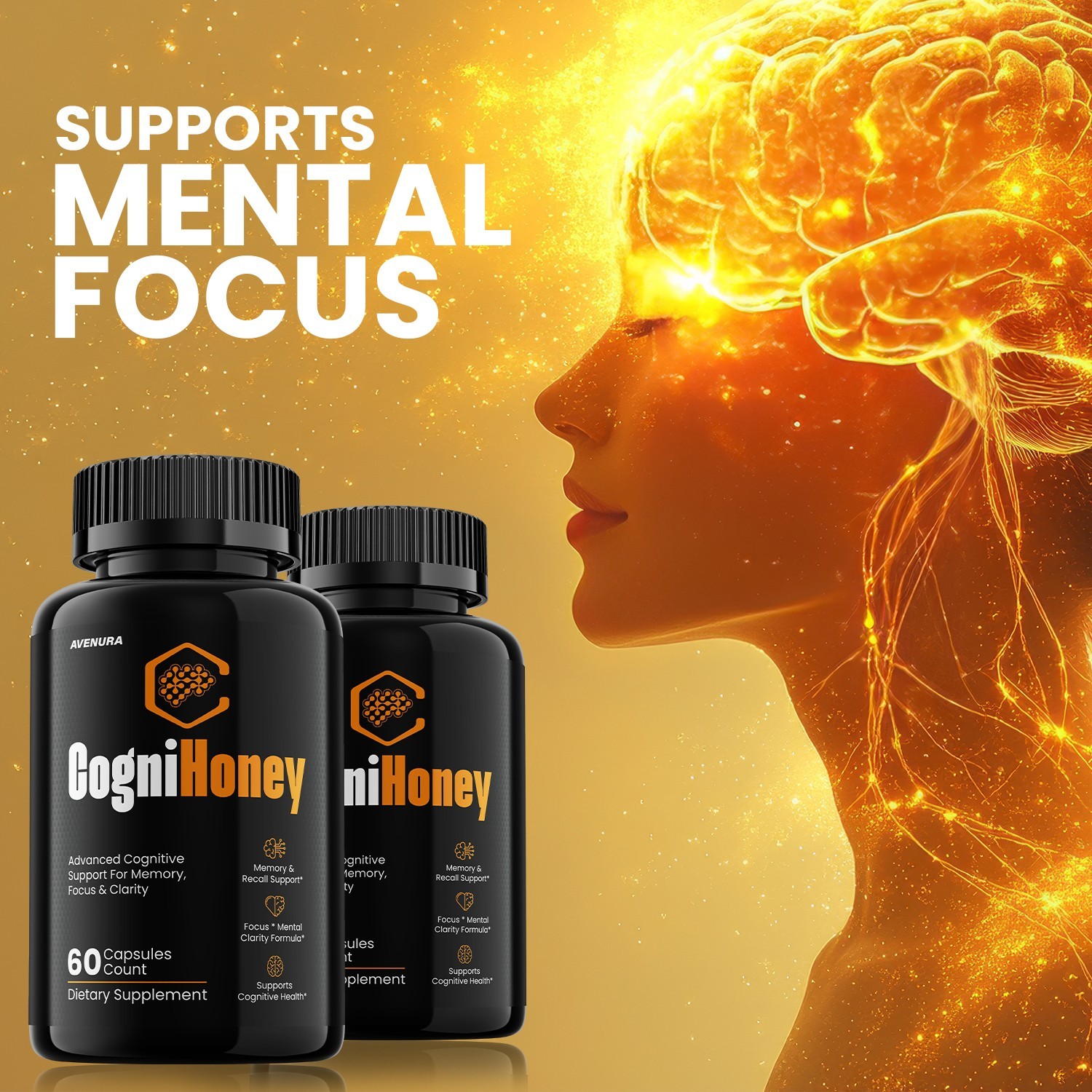 (1 Pack) CogniHoney Capsules – Cogni Honey Advanced Formula Brain Health Support