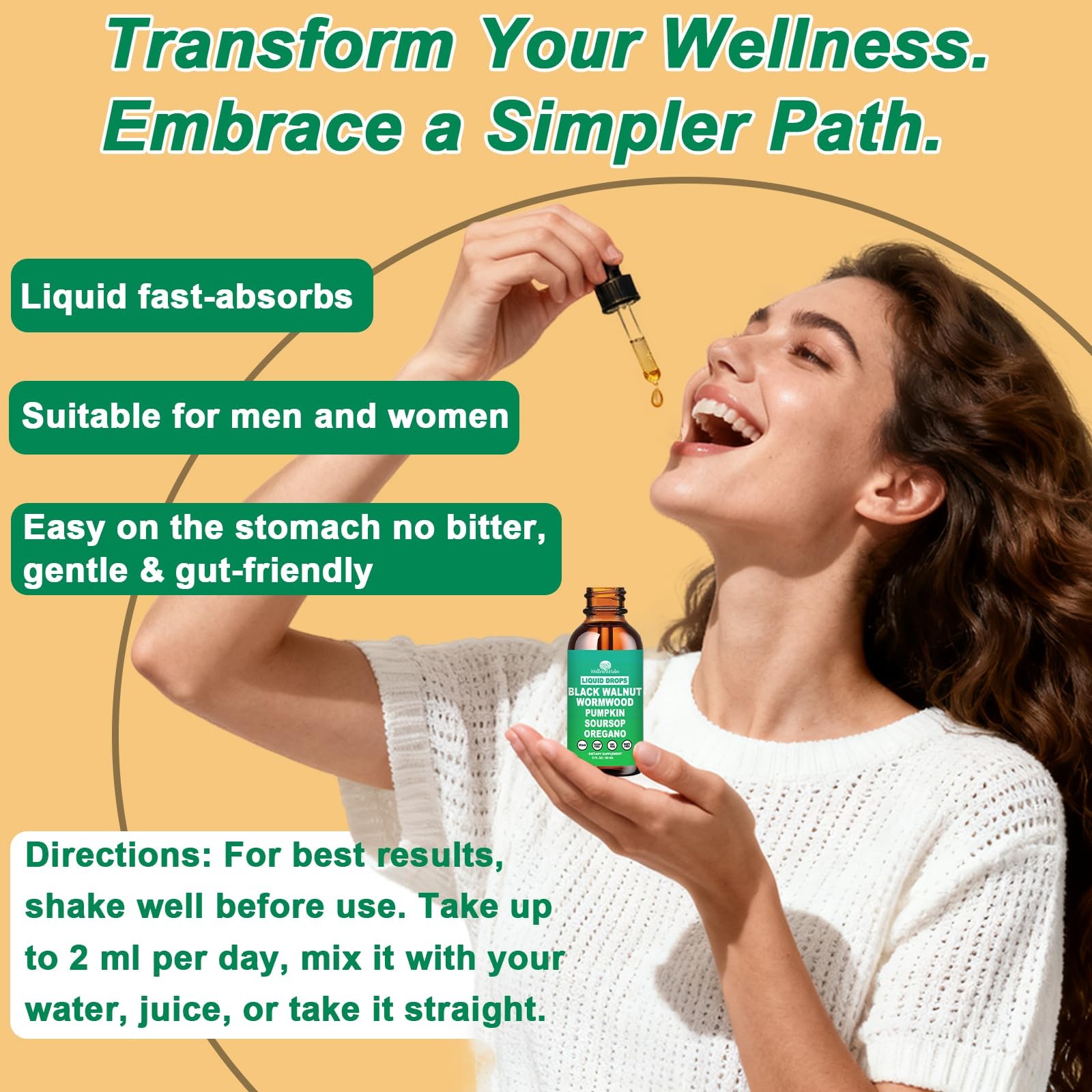 Liposomal Wormwood Black Walnut Clove Cleanse for Humans 2 Fl Oz (Pack of 1)