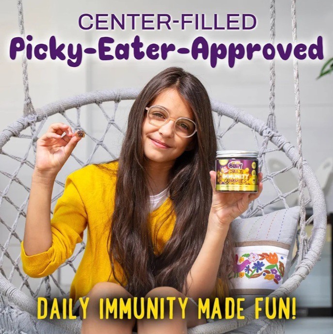 Oh My Chewy Elderberry Gummies Immunity Support Real Honey & Lemon Kids 60CT