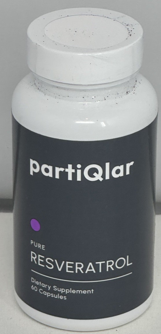 partiQlar Pure Trans-Resveratrol 500mg Capsules 60 Ct Vegan Non-GMO Exp 12/2027