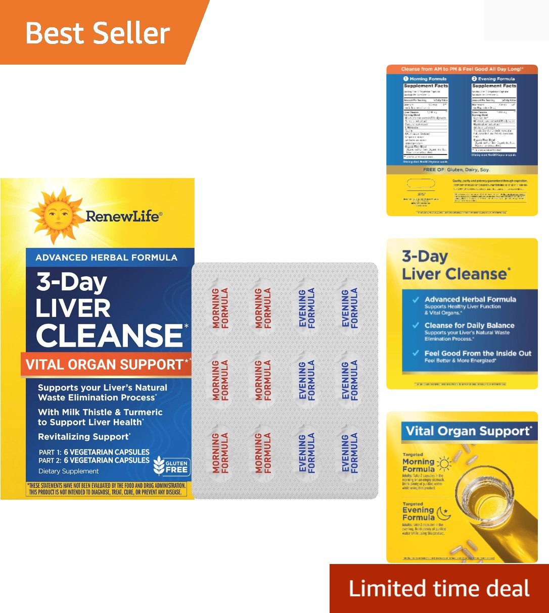 Cleanse, Adult, 3-Day Liver Cleanse, Dietary Supplement, 2-Part, 3-Day Program