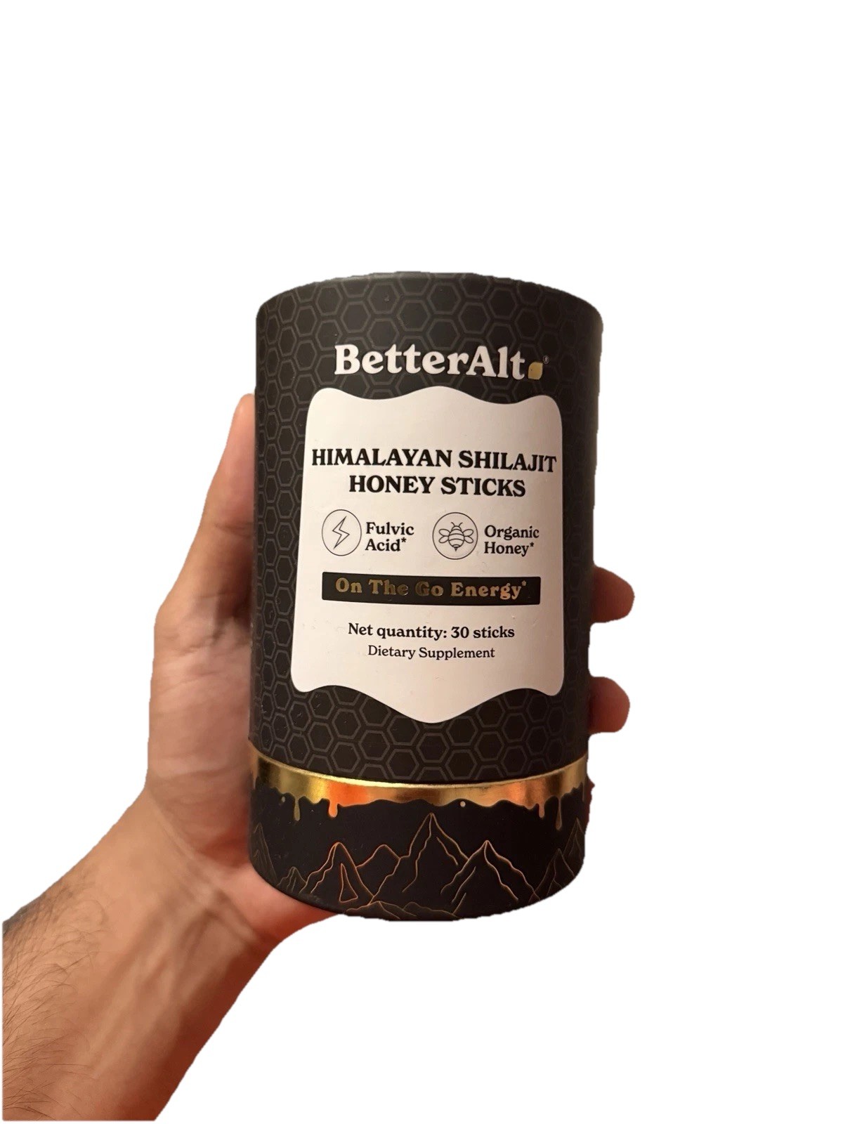 BetterAlt Himalayan Shilajit Honey Sticks 30 Count, Sealed Pack
