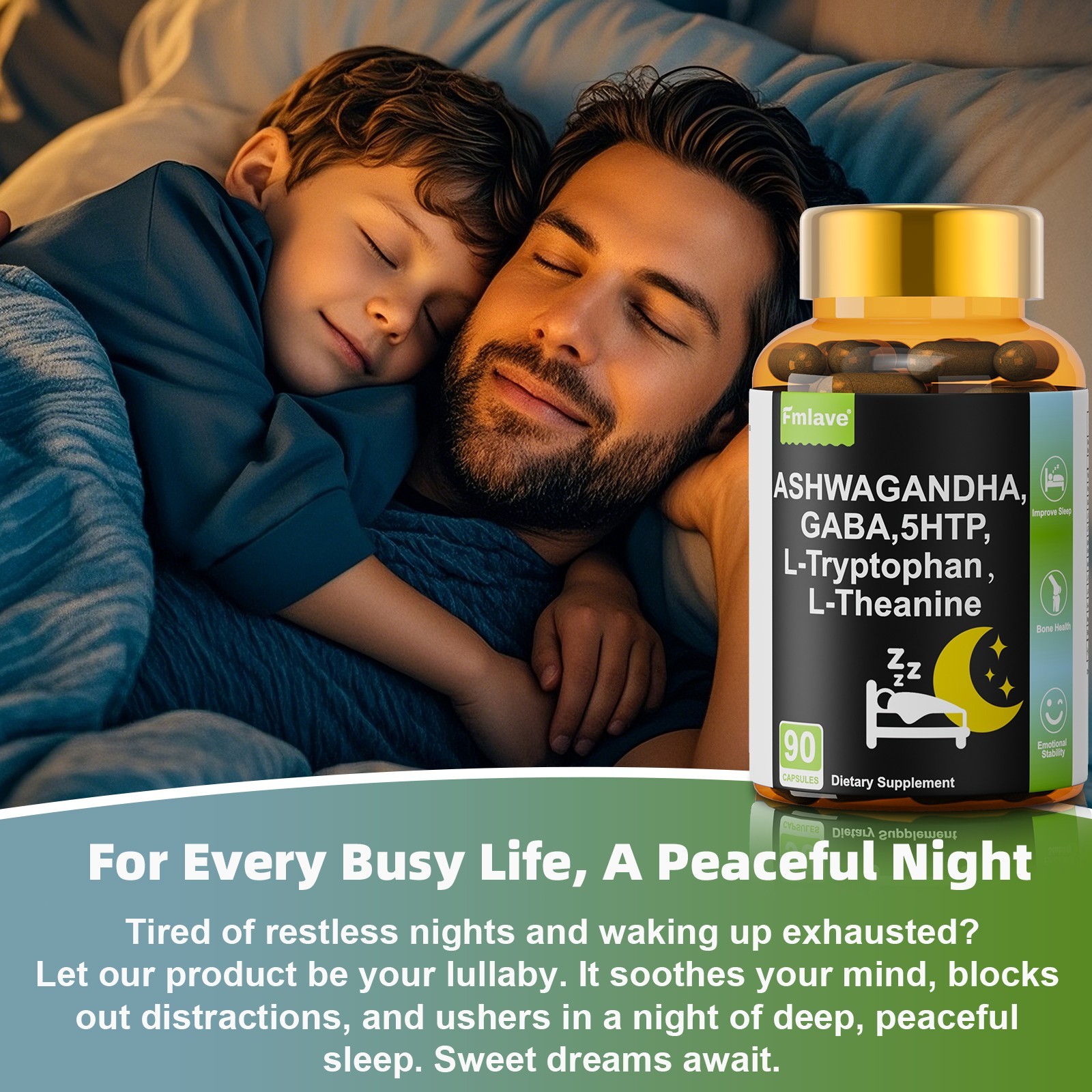 Anti Anxiety Formula With Gaba, L-Theanine, 5-HTP, Ashwagandha, Magnesium 180pcs