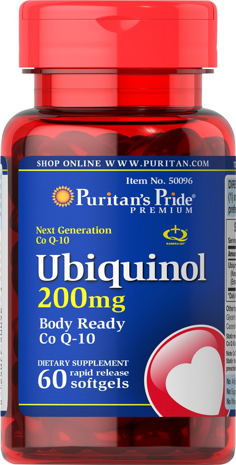 Puritan’s Pride Ubiquinol 200 mg – 60 Rapid Release Softgels