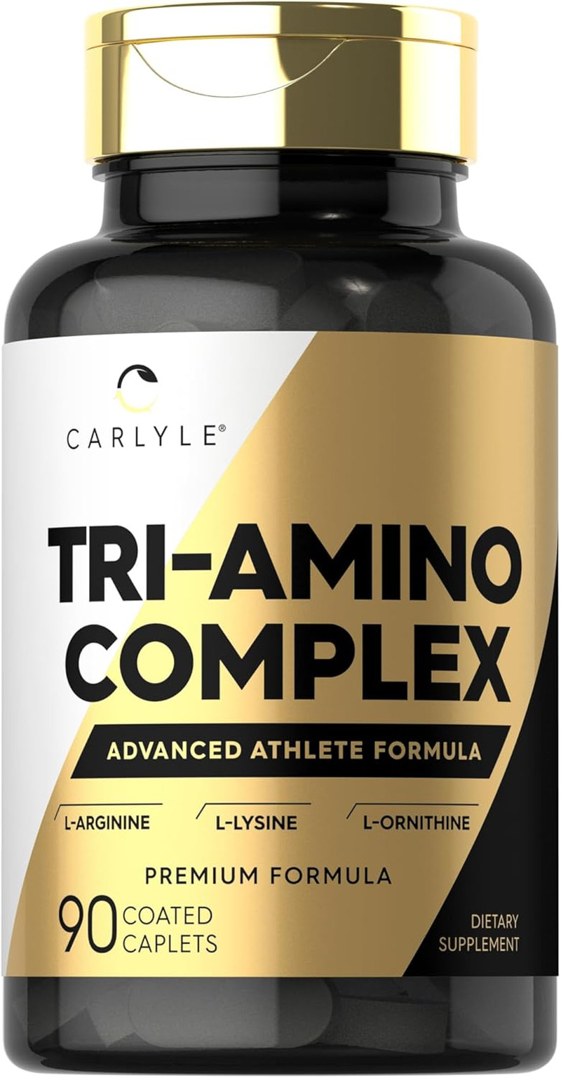 Tri-Amino L-Arginine L-Ornithine L-Lysine Supplement 90 Caplets Vegetarian, Non-