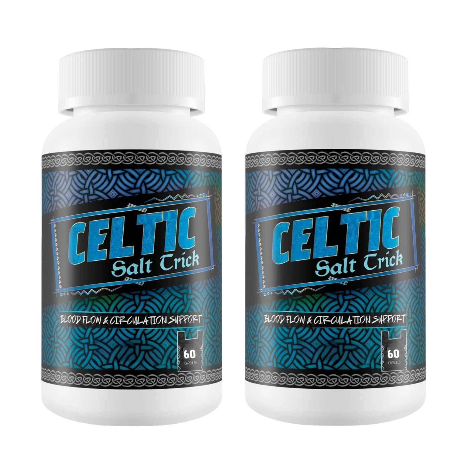 2-Pack Celtic Salt Trick Pills – Blood Circulation Support for Men -120 Capsules