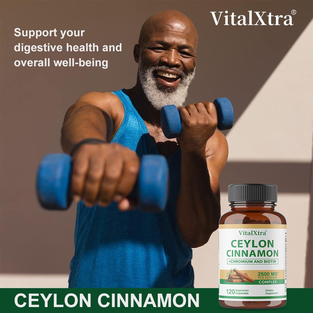 2500mg Ceylon Cinnamon,Chromium,Biotin 30~120Caps for Metabolic&Immune Support
