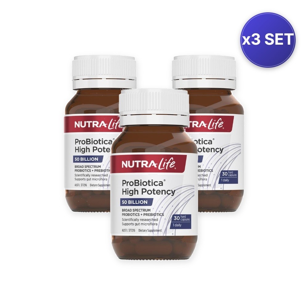 High Potency 50 Billion Probiotics (30 Capsules) – 3 Pack