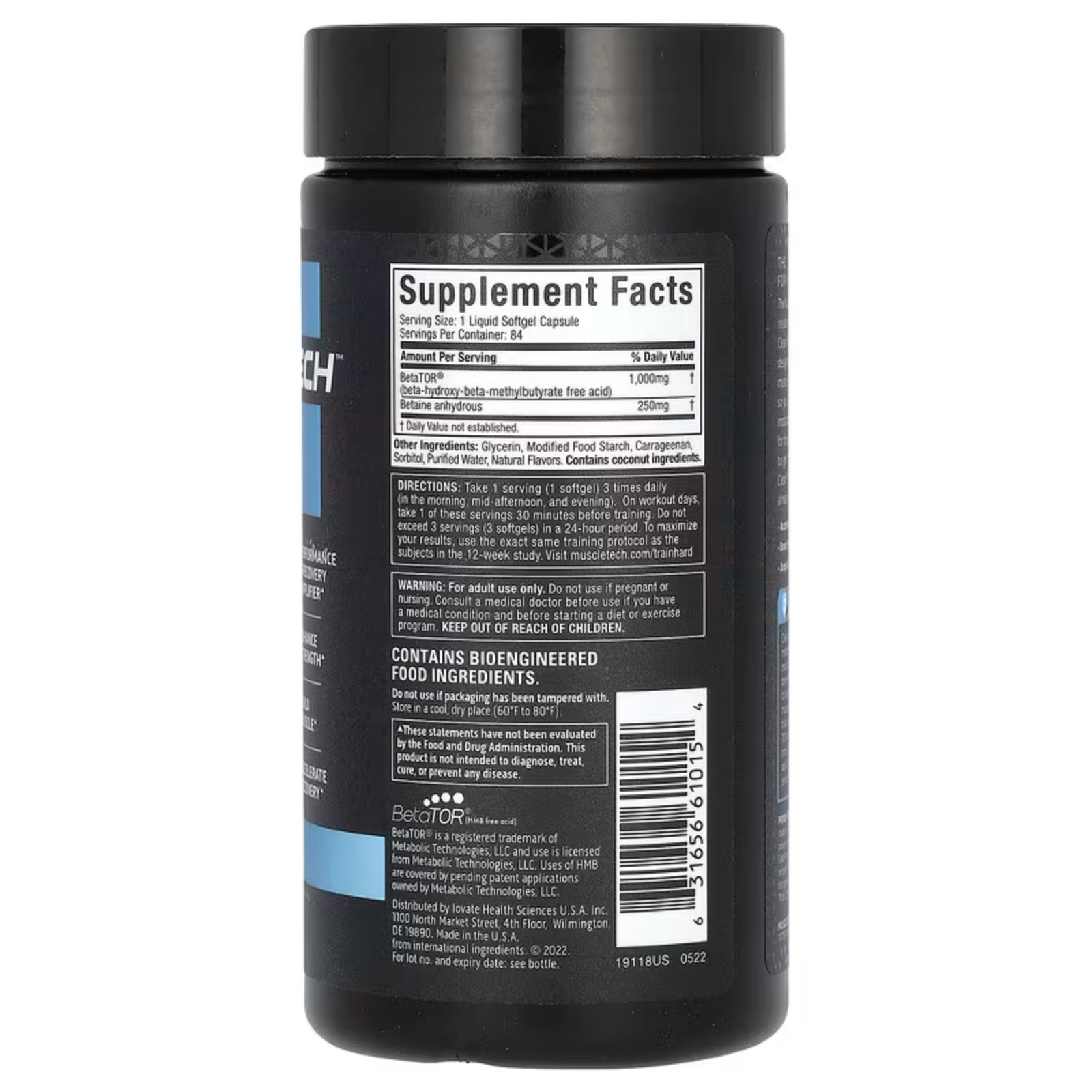 Clear Muscle® HMB Free Acid – Lean Muscle & Recovery – 84 Softgels (84 Servings)