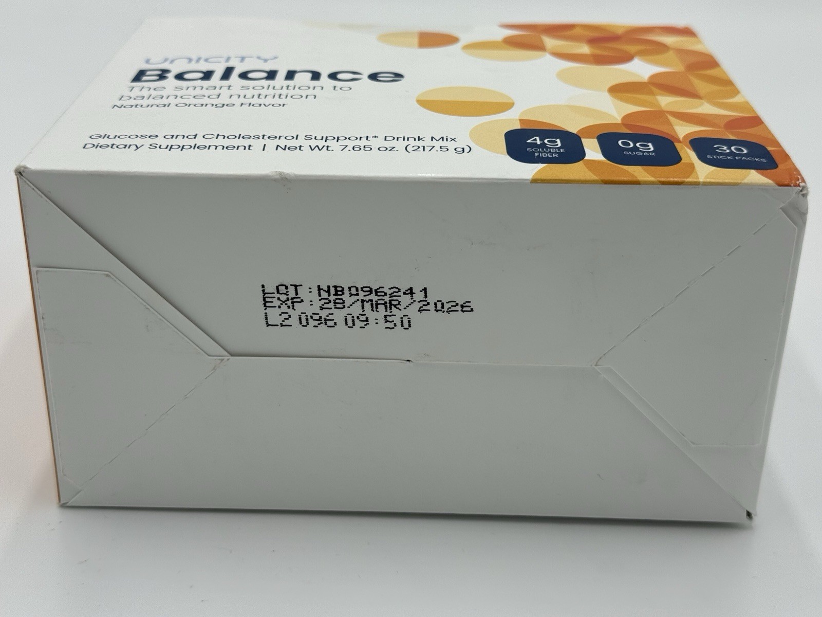UNICITY BALANCE NATURAL ORANGE Stay full longer 30 Packets Exp. March 2026….