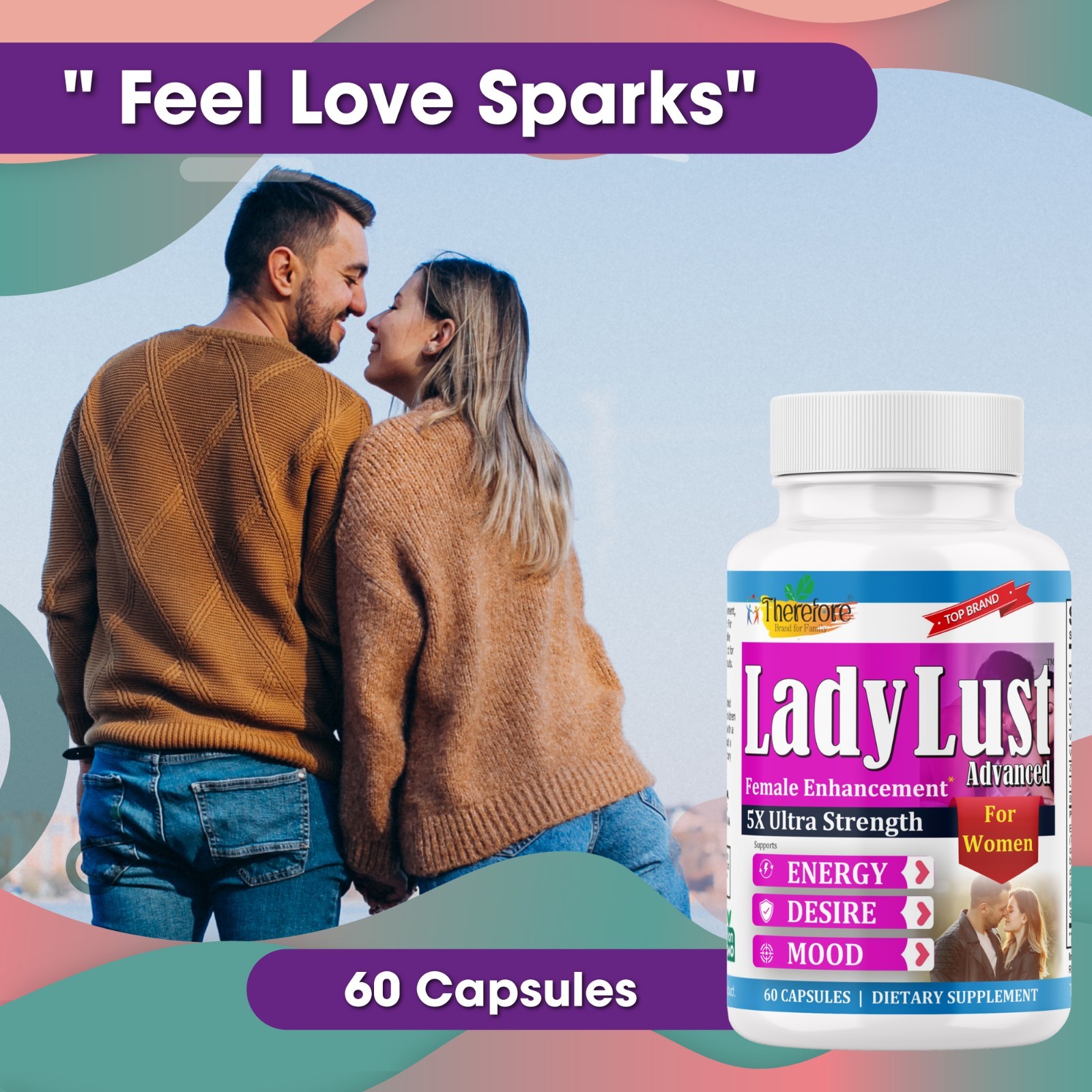 Female Arousal Pills Libido Booster for Women – Energy, Mood & Vitality- 60 Caps