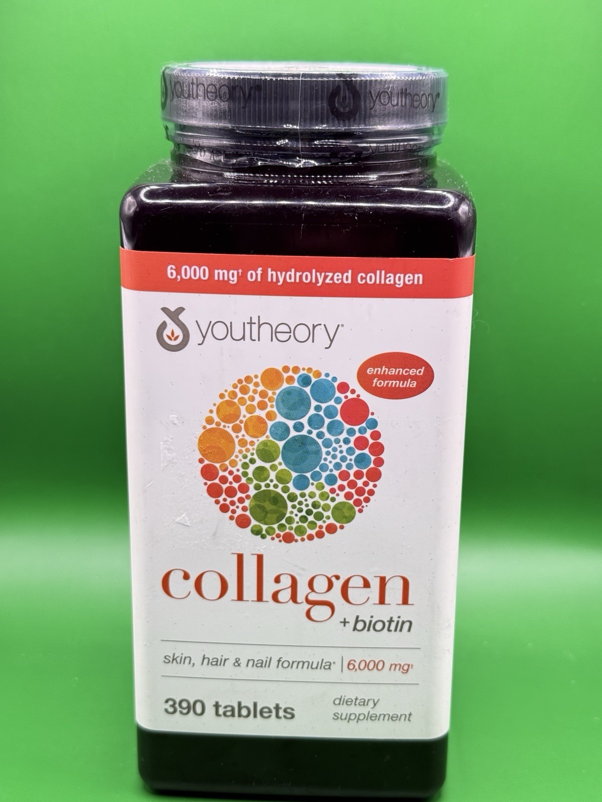 youtheory Collagen Plus Biotin, 390 Tablets, Exp 5/2026- FREE SHIPPING