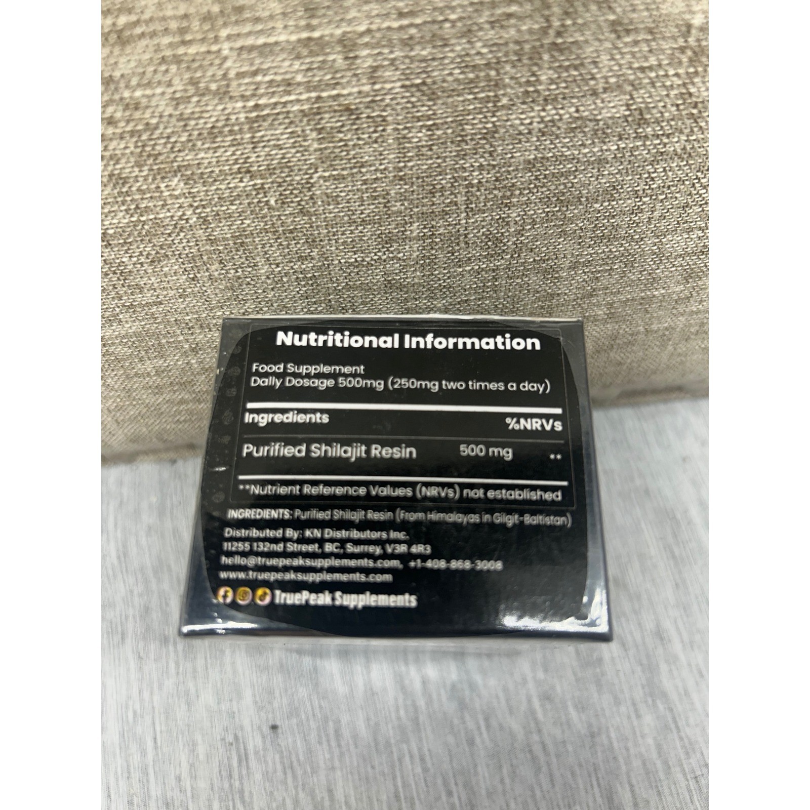 Truepeak Supplements Authentic Shilajit Resin 30g Himalayan 85+ Trace Minerals