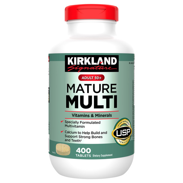 Kirkland Signature Adult 50+ Multi Vitamins & Minerals, 400 Tablets (5 Pack)