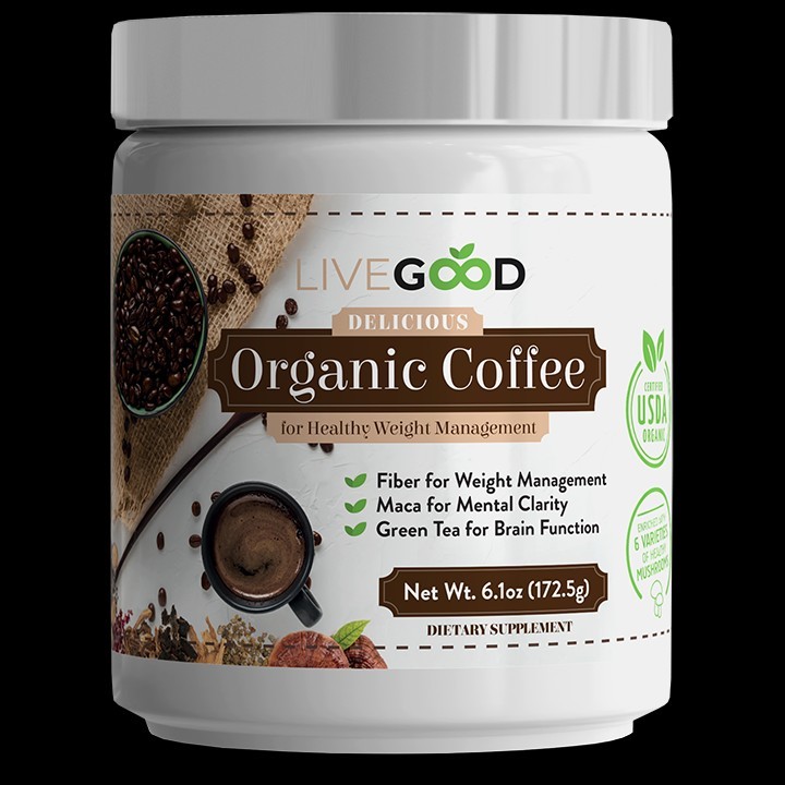 LIVE GOOD Healthy Organic Weight Management Coffee with Mushrooms