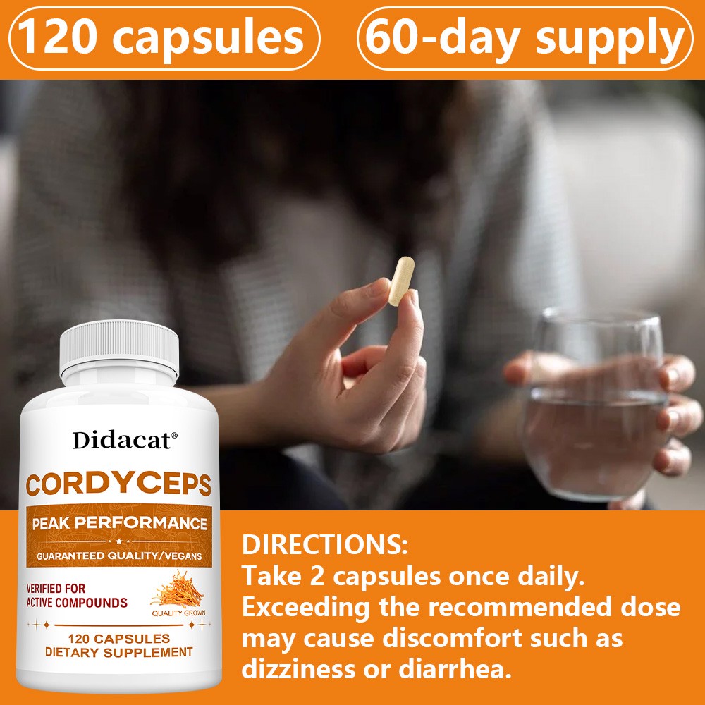 Contains Cordyceps 30/60/120 capsules – supports lung and muscle health