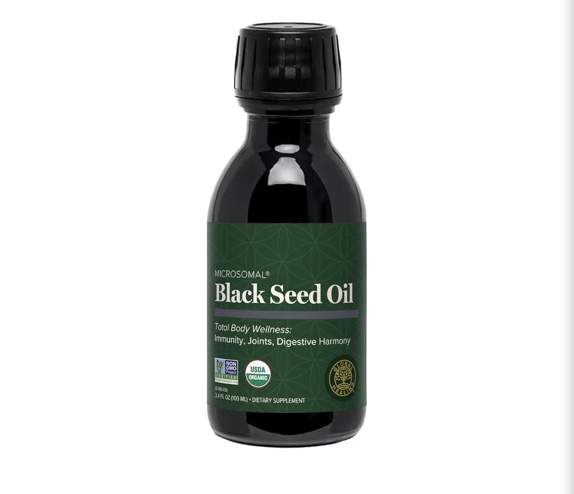 Global Healing Black Seed Oil Organic Cold Pressed Black Cumin Seed Liquid 3.4oz