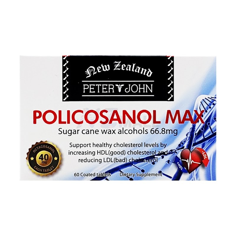 Policosanol Max 66.8mg (60 Tablets) – 5 Pack
