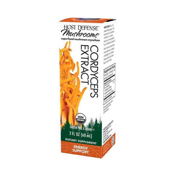Fungi Perfecti Host Defense Cordyceps Extract 2 Oz Organic Energy Support
