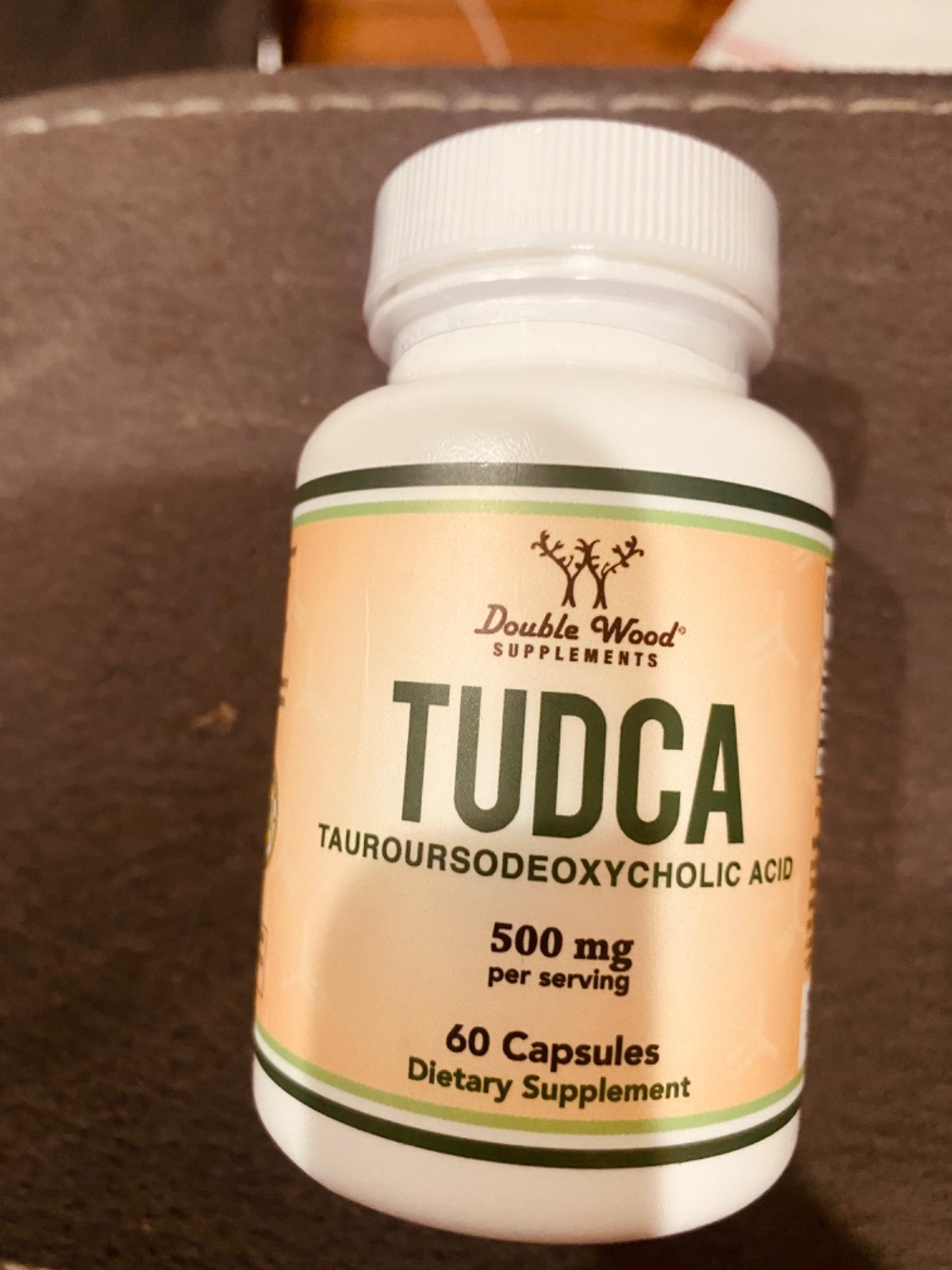Double Wood Supplements TUDCA 500mg Liver Health Unflavored 60 Capsules