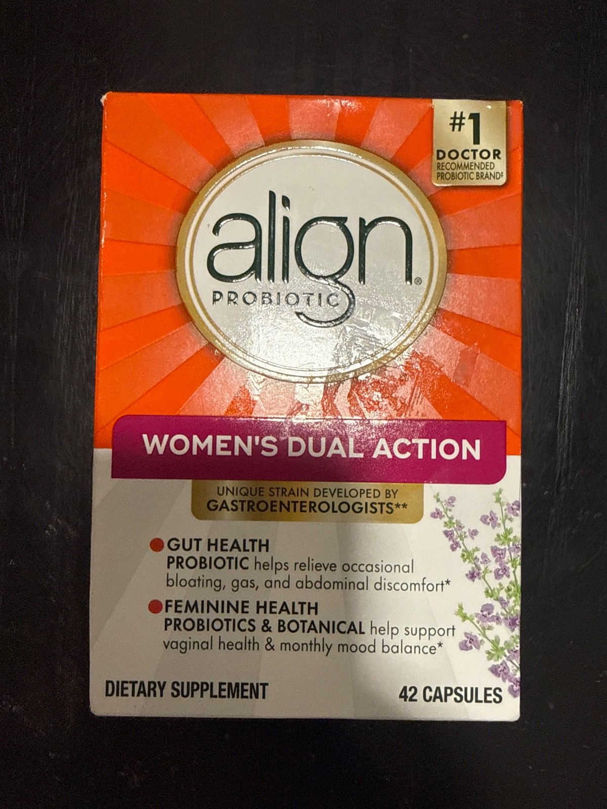 Align Probiotic Women’s Dual Action Supplement 42 Capsules – Exp 05/2027