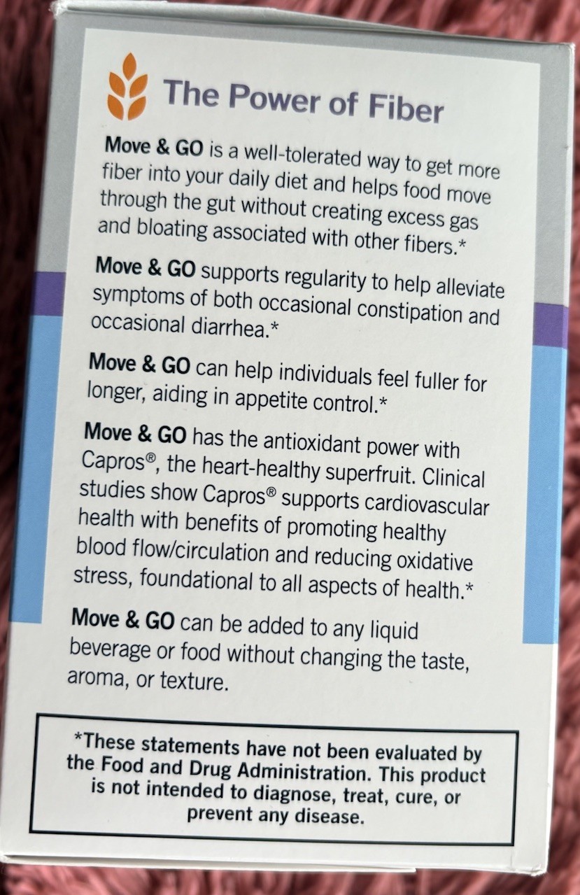 GOLO Release Move & GO Fiber Dietary Supplement 30 Packets New EXP 12/2026