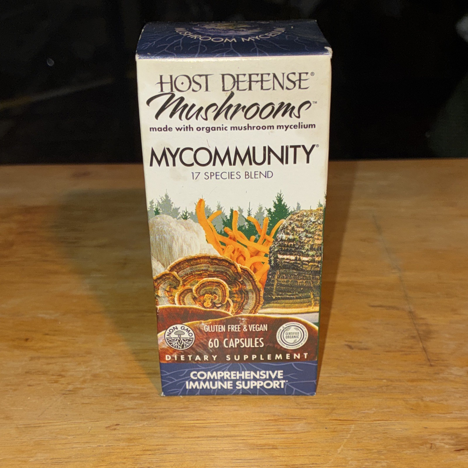 Host Defense MycoMmunity Immune Support 17 Species Blend 60 Capsules Vegan