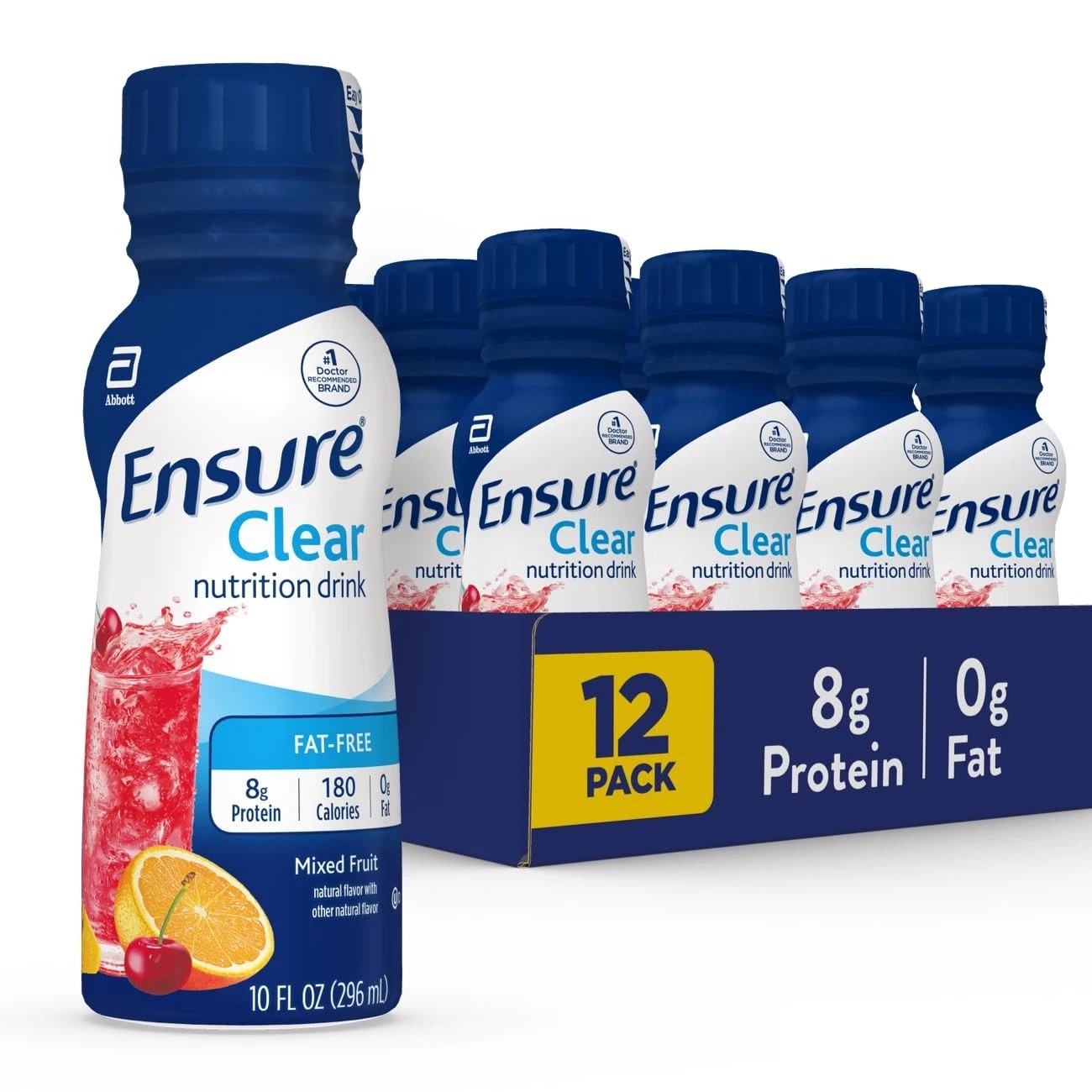 Ensure Clear Nutrition Drink Mixed Fruit 10oz 12 Bottles Adult EXP 05/2027