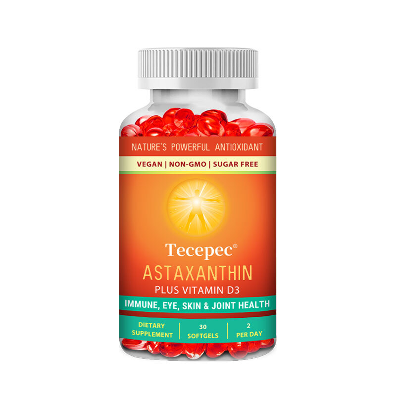 Astaxanthin 12mg Softgels – Supports Eye, Skin, Joint & Immune System Health