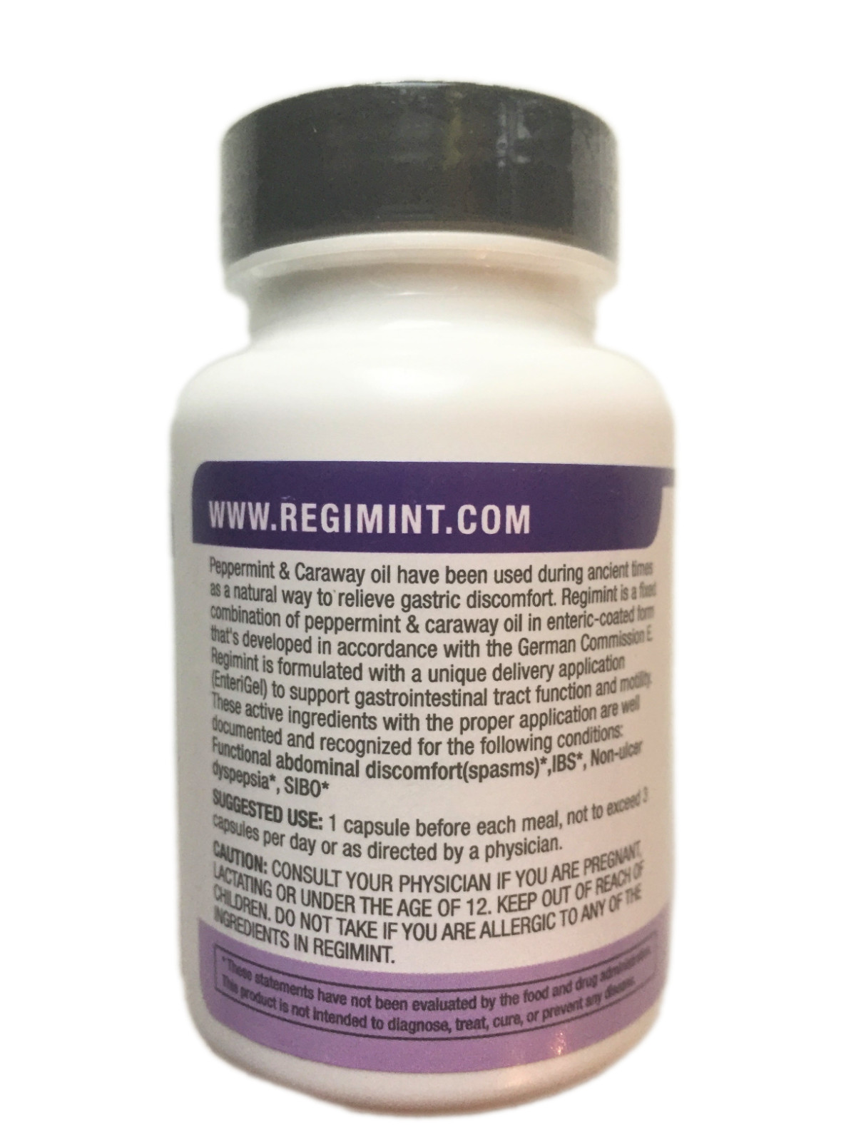 Regimint: Peppermint Oil Plus Caraway (2 pack 300mg) For Adult IBS Colon Relief