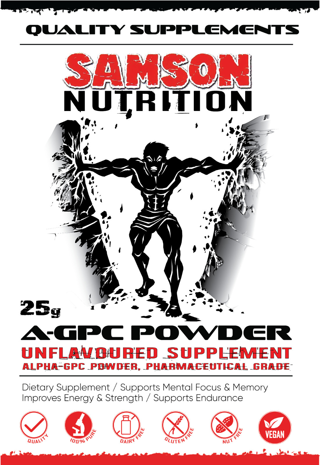 A-GPC 300g Powder, 50% Alpha-Glyceryl Phosphoryl Choline, Memory Support