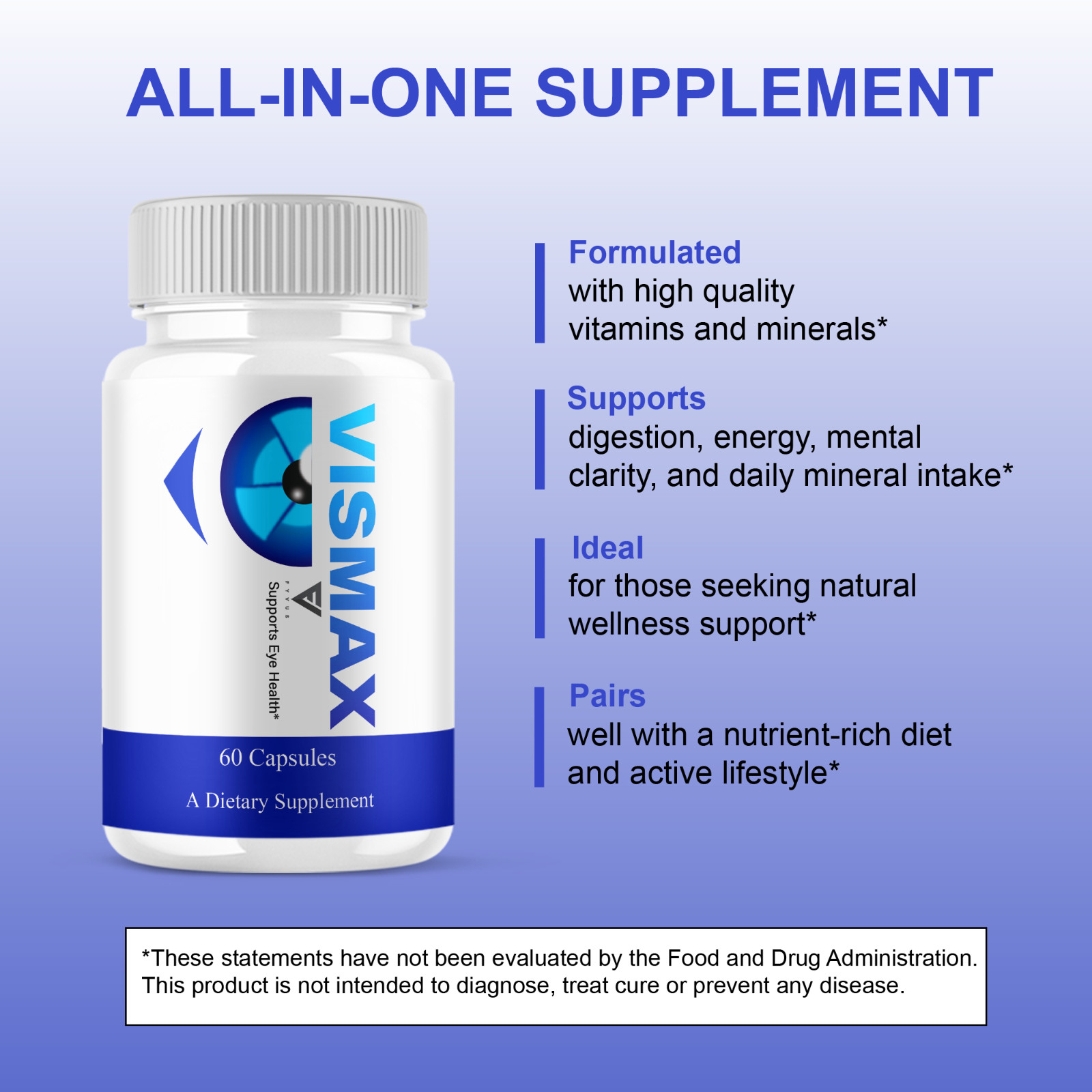 (3 Pack) VisMax Premium Eye Health Supplement, VisMaxx Advanced (180 Capsules)
