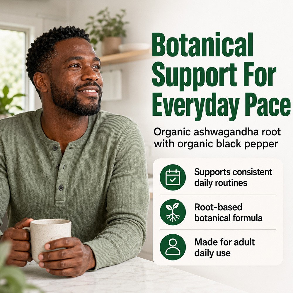 Yunkeblue Organic Herb Root Caps 1950mg with Black Pepper For Healthy Mood 120CT