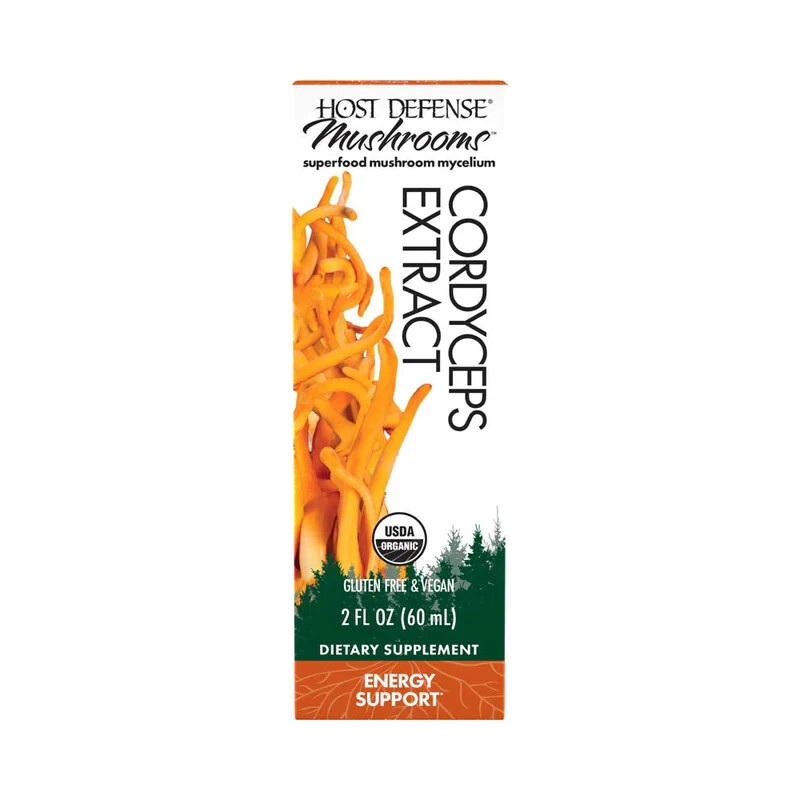 Fungi Perfecti Host Defense Cordyceps Extract 2 Oz Organic Energy Support