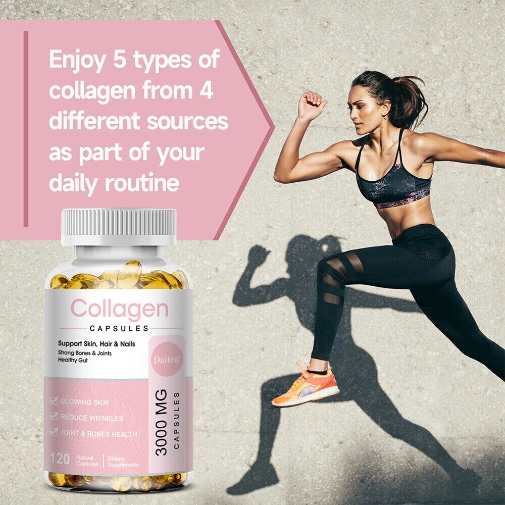 Collagen, Hyaluronic Acid, Vitamin C & Biotin AntiAging Wrinkle Capsules