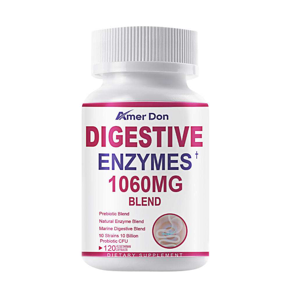 Digestive Enzymes Prebiotic&Probiotics Gas,Constipation&Bloating Relief 120