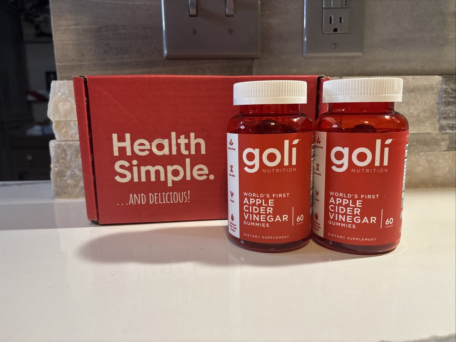 Goli Nutrition Apple Cider Vinegar Gummies ACV with The Mother 2 Pk Exp: 11/27