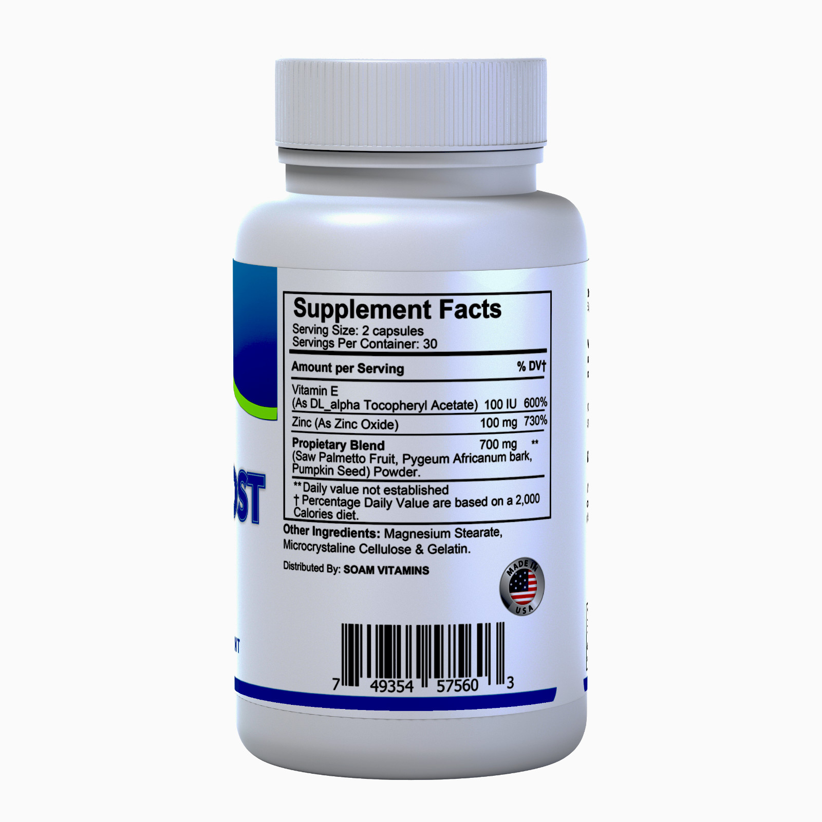 SOAMPROST – Prostate Supplements for Men – Saw Palmetto for Men – 60 CAPSULES