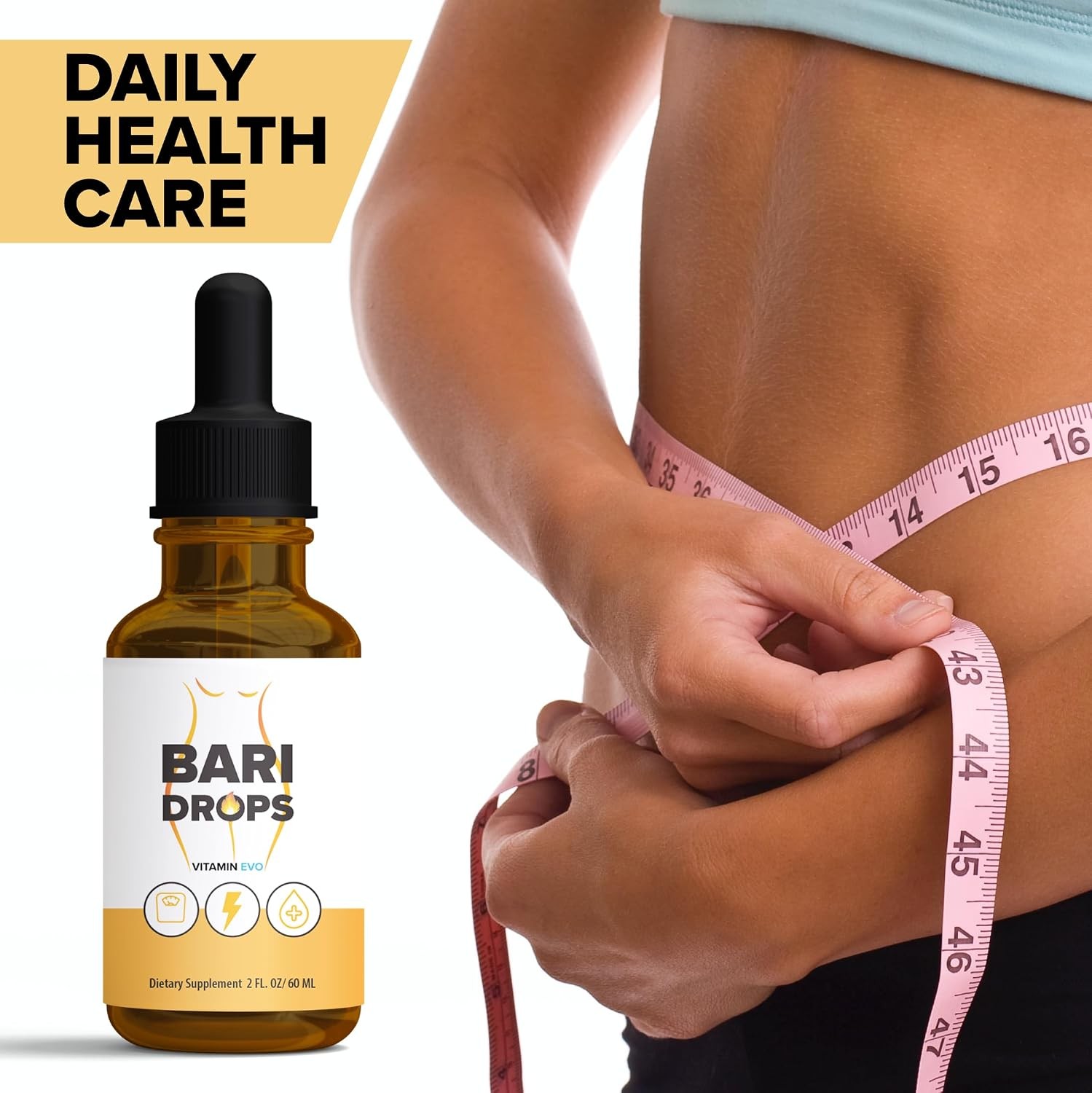 Bari Drops, Bari Liquid Drops Supplement, BariDrops Liquids Extract Formula 60sv