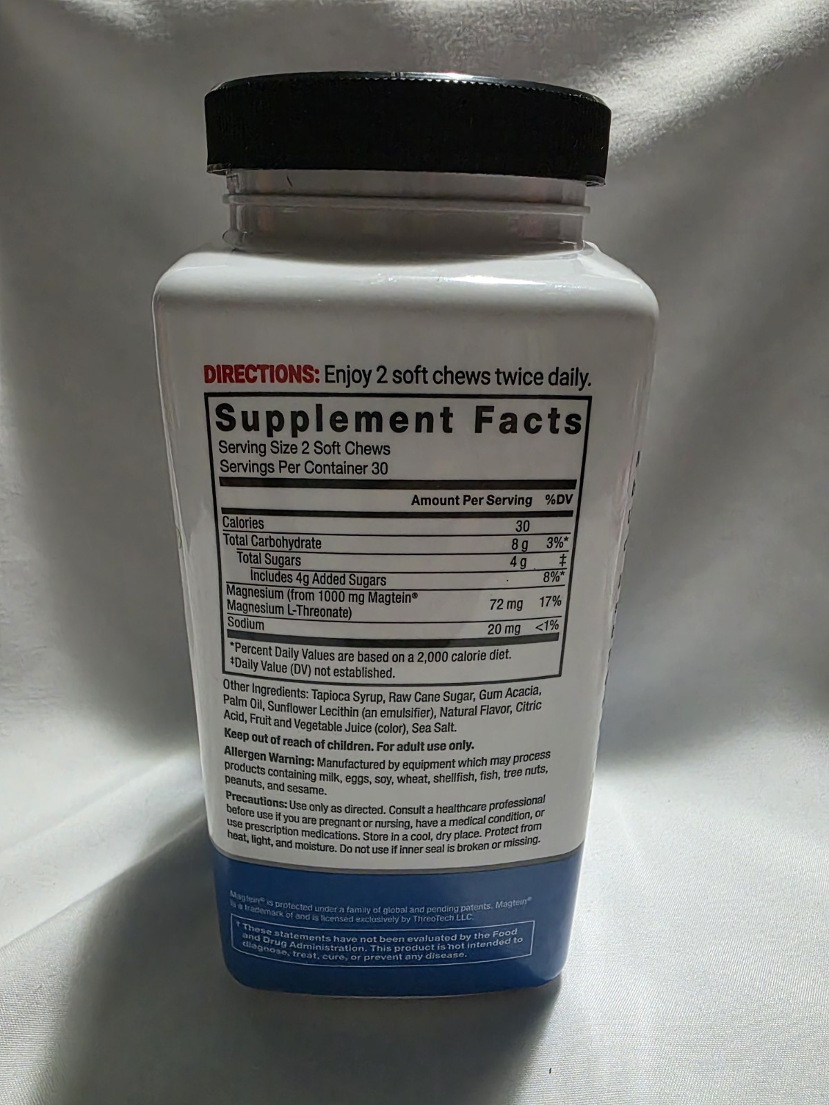 Force Factor Ultimate Magtein Magnesium L-Threonate Mixed Berry 60 Chews