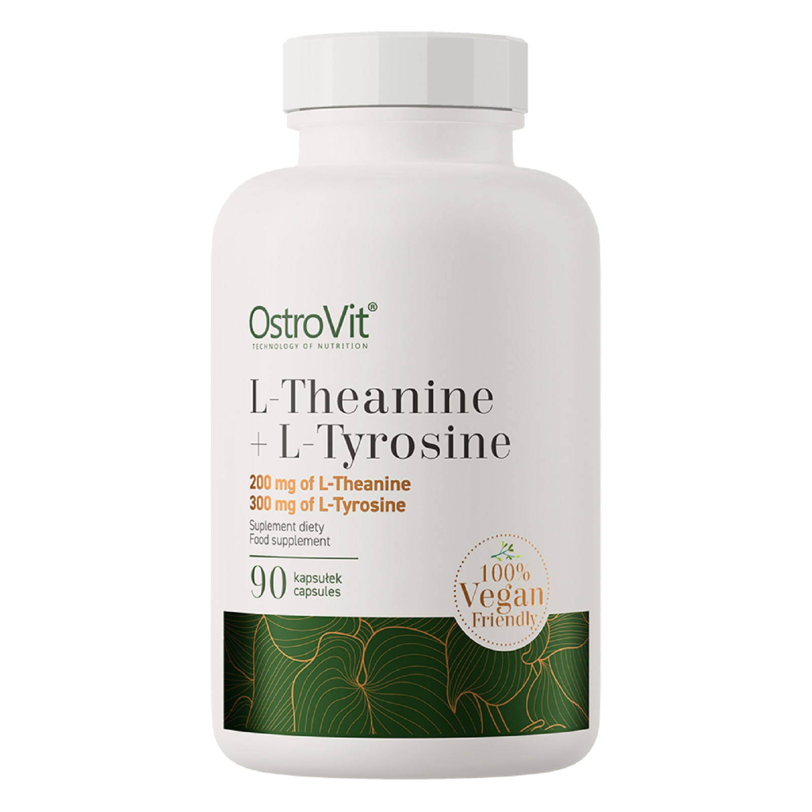 L-THEANINE + L-TYROSINE – 90 Capsules – Concentration Regeneration Sleep Quality