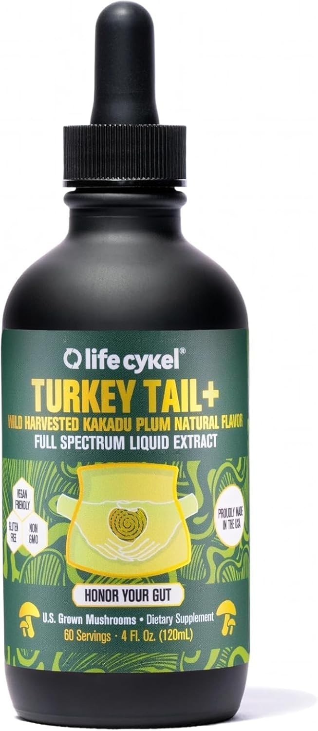New Life Cykel Turkey Tail + Wild Harvested Kakadu Plum 120ml Double Extract