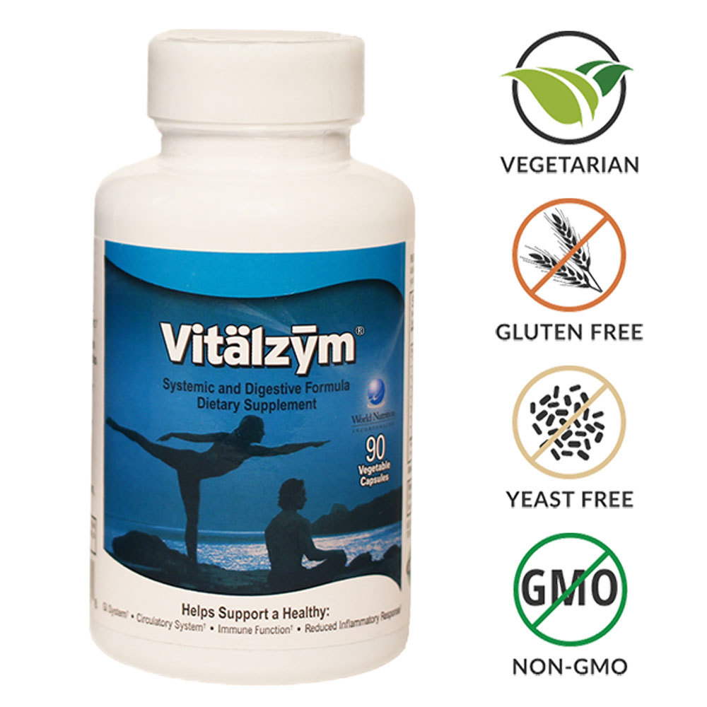 Vitalzym Systemic and Digestive Enzyme Formula 90 Caps – World Nutrition