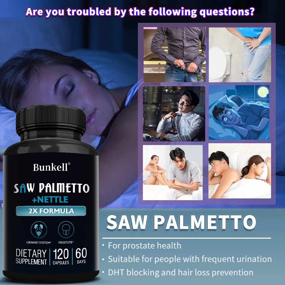 Saw Palmetto with Nettle – 2X Formula Prostate Support for Men’s Health
