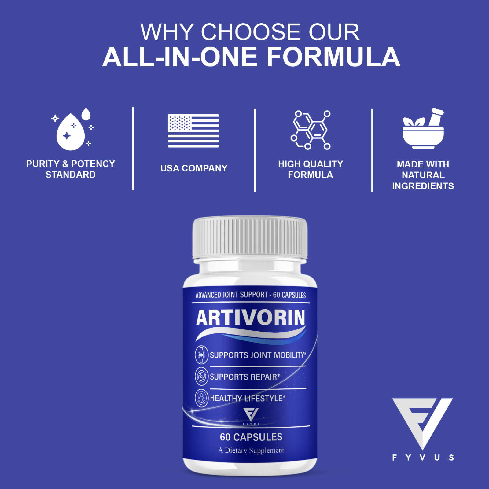 (5 Pack) Artivorin Advanced Joint Support, Artivorin Pills (300 Capsules)
