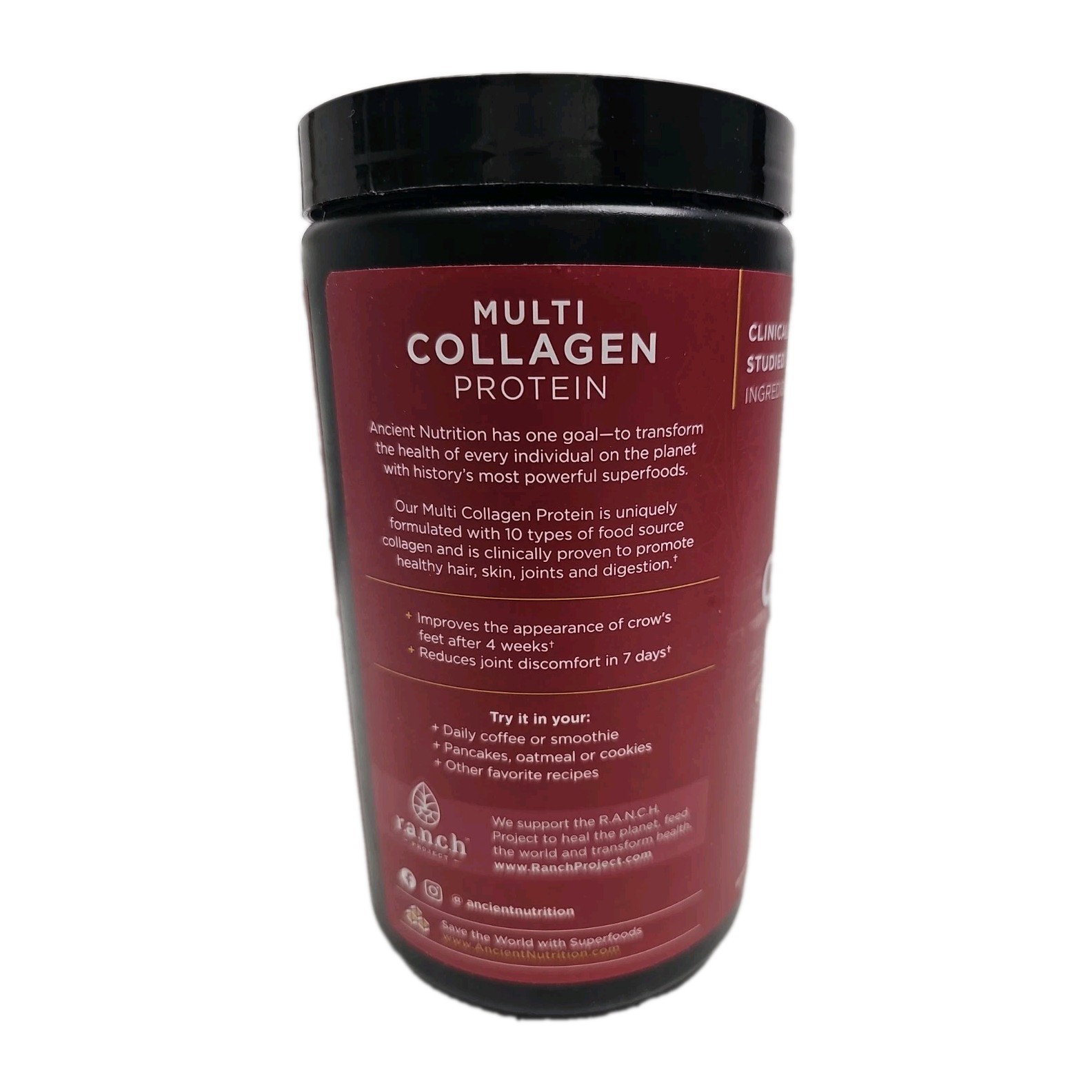 Ancient Nutrition Multi Collagen Protein Vitamin C & Probiotics – Size: 8.6 oz