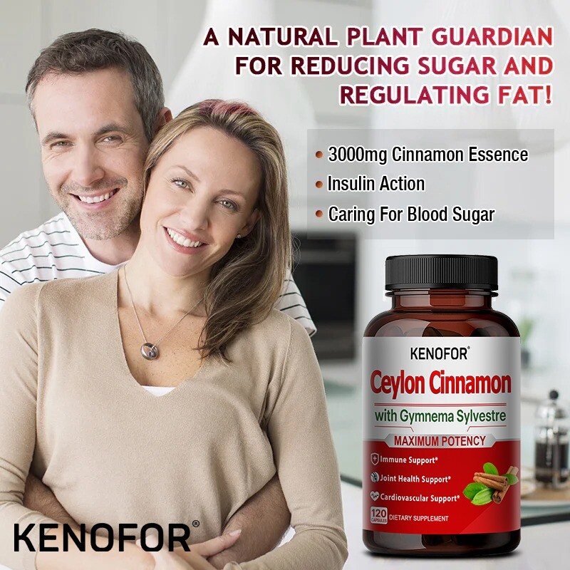 Ceylon cinnamon 3000 mg – lowers blood sugar, regulates fat, blood sugar 120Caps